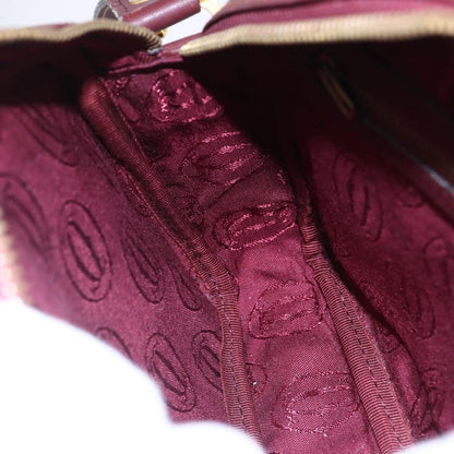 cartier Must de Cartier Shoulder Bag Leather, BURGUNDY, LEATHER, Shoulder bag