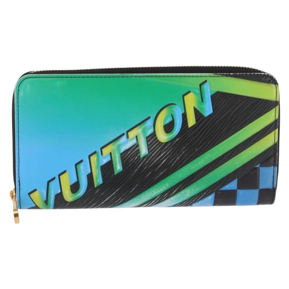Louis Vuitton Zippy Wallet NM Epi Race édition limitée, Blue, Leather, Wallet