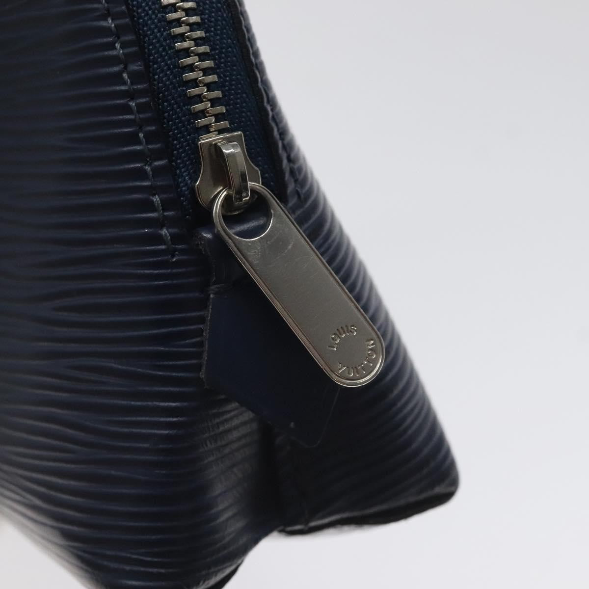 Louis Vuitton Cosmetic Pouch Epi Leather, BLUE, LEATHER, Toiletry Case