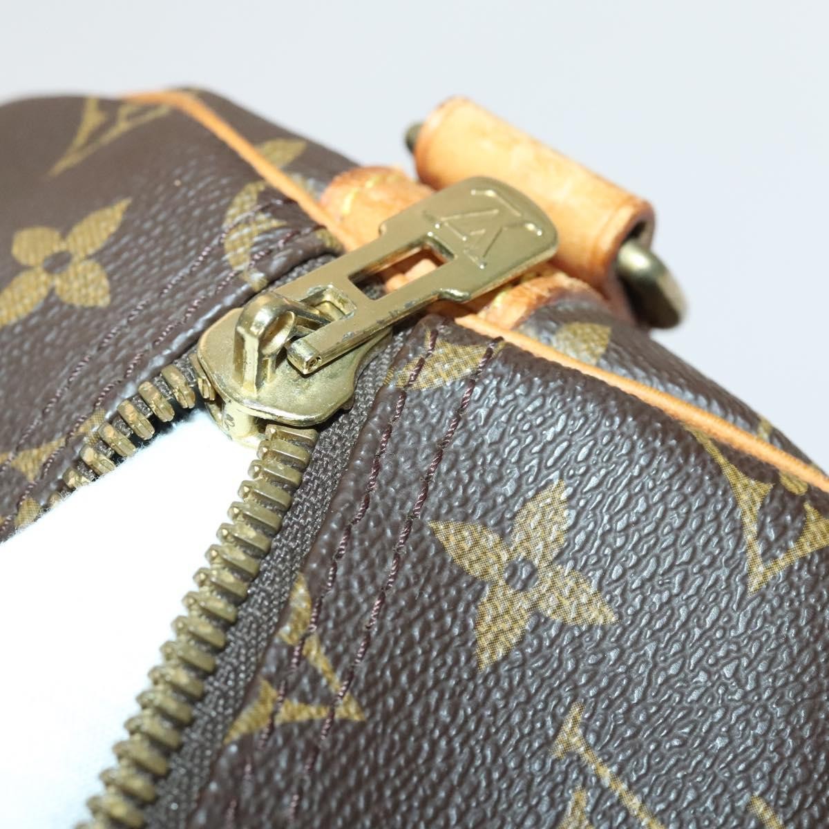 Louis Vuitton Keepall Bag Monogram Canvas, BROWN, CANVAS, Travel bag