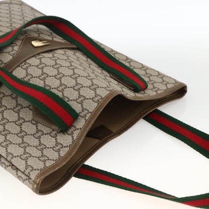 Gucci Ophidia Front Pocket Shopper Tote GG Coated Canvas, Beige, Canvas, Tote Bag