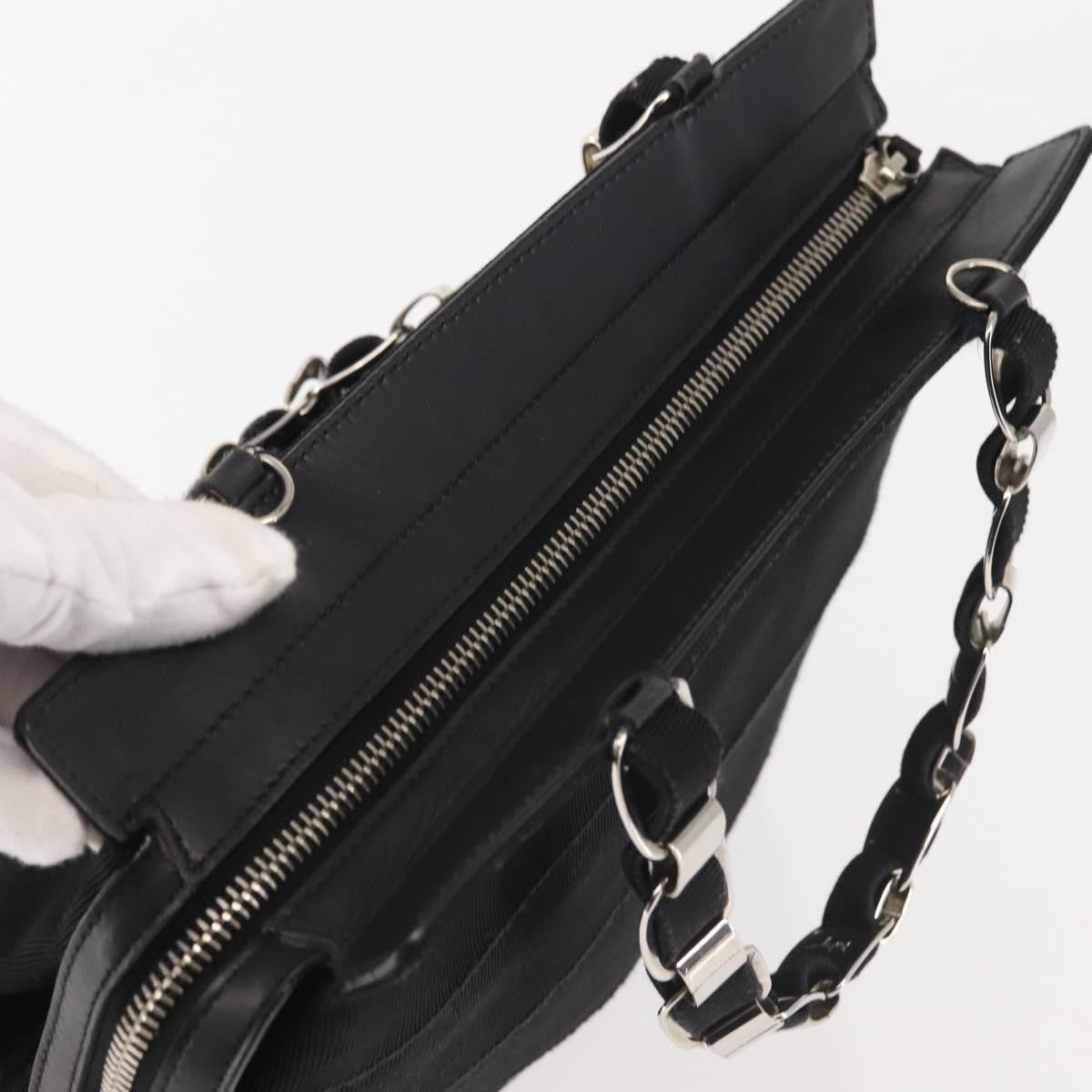 Salvatore Ferragamo Vala Handbag Canvas, BLACK, CANVAS, Handbag