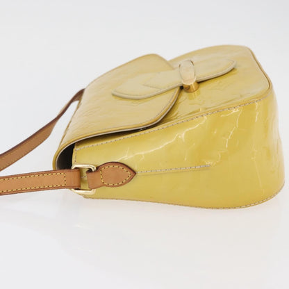 Louis Vuitton Bellflower Handbag Monogram Vernis, Yellow, Patent Leather, Shoulder Bag