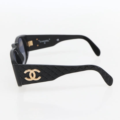 Chanel CC Logo Matelasse Sunglasses Eye Wear Plastic, Black, Plastic, Sunglasses
