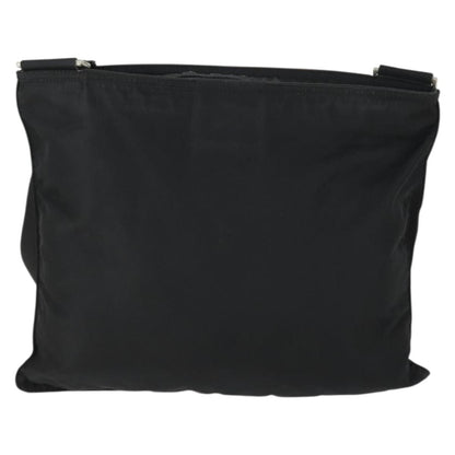 Prada Zip Top Messenger Bag Tessuto, BLACK, NYLON, Shoulder bag