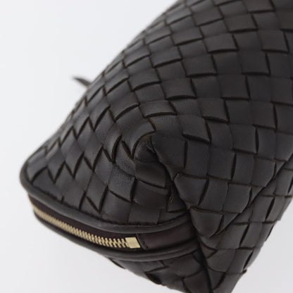 Bottega Veneta Intrecciato Leather, BROWN, LEATHER, Clutche & pouche