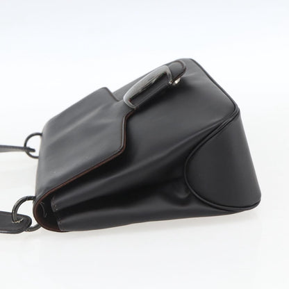 Salvatore Ferragamo Vala Shoulder Bag Leather, BLACK, LEATHER, Shoulder bag