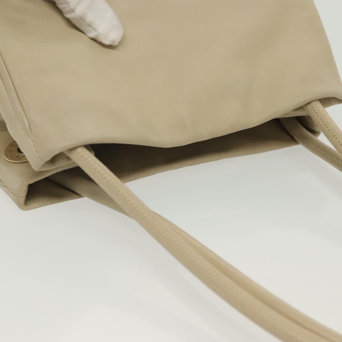 Chanel Camellia Tote Leather, BEIGE, LEATHER, Tote bag