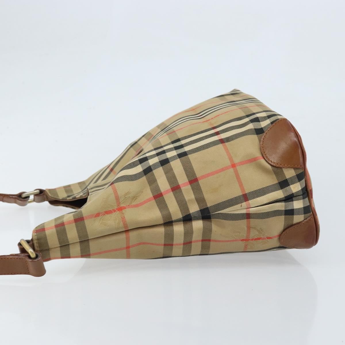 Burberry Nova check Shoulder bag Canvas and Leather, BEIGE, CANVAS, Shoulder bag