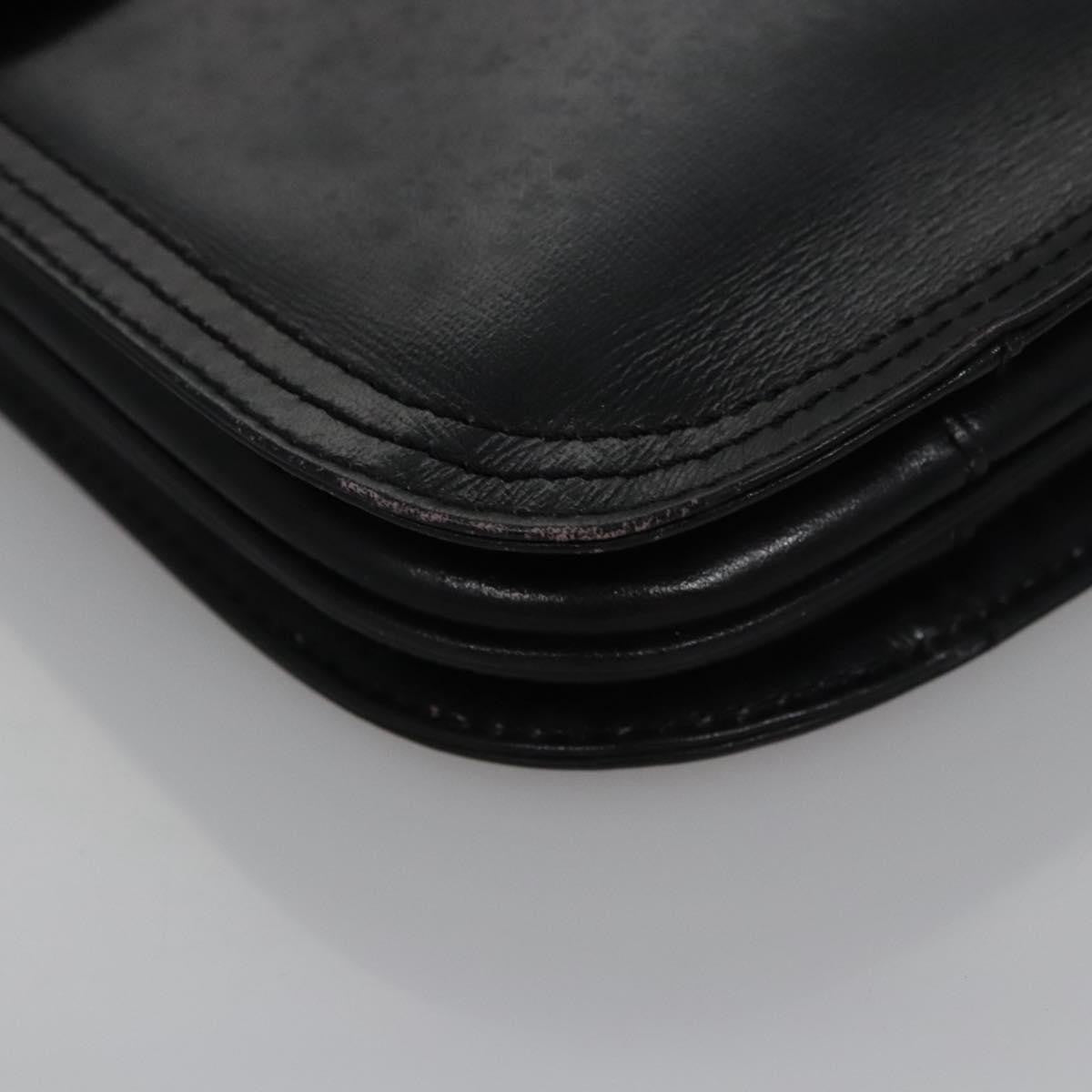 Saint Laurent Vintage Shoulder Bag Leather, BLACK, LEATHER, Shoulder bag