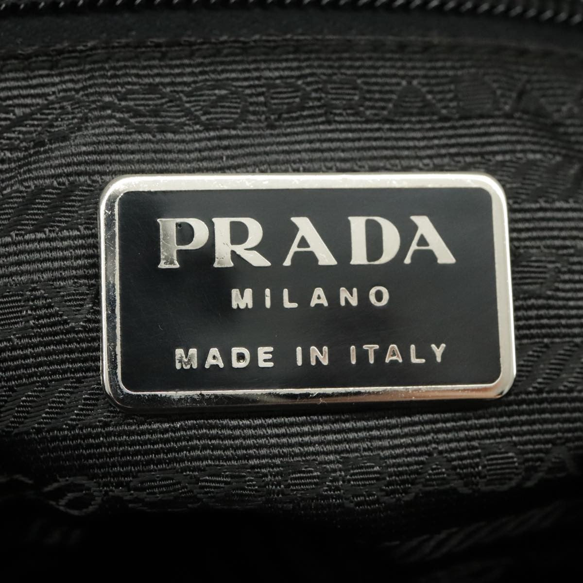 Prada Chain Shoulder Bag Quilted Tessuto, NAVY, NYLON, Shoulder bag