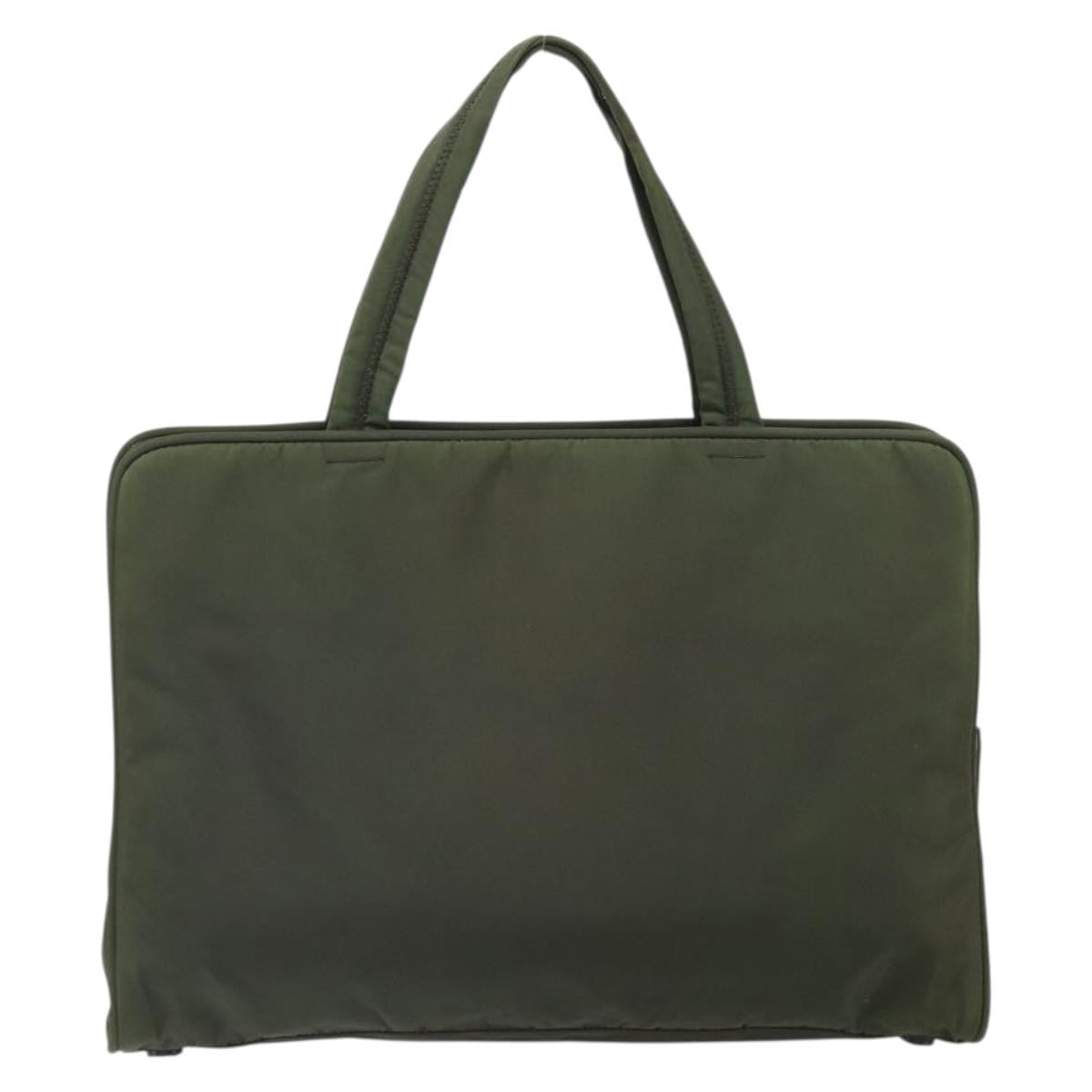 Prada Vintage Zip Handbag Tessuto, GREEN, NYLON, Handbag