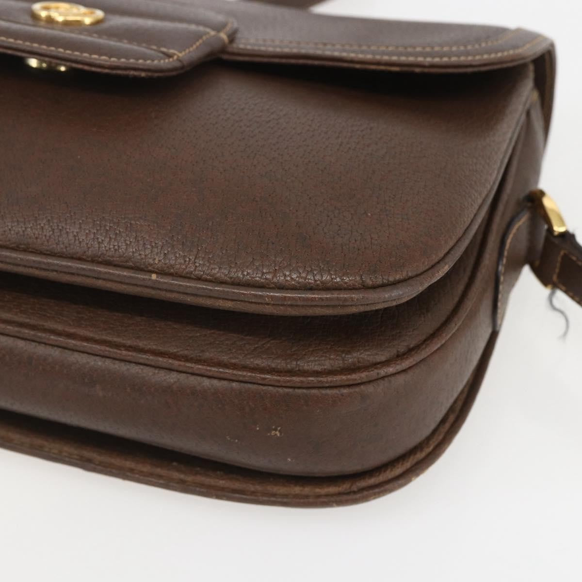 Gucci Vintage Shoulder Bag Leather, BROWN, LEATHER, Shoulder bag