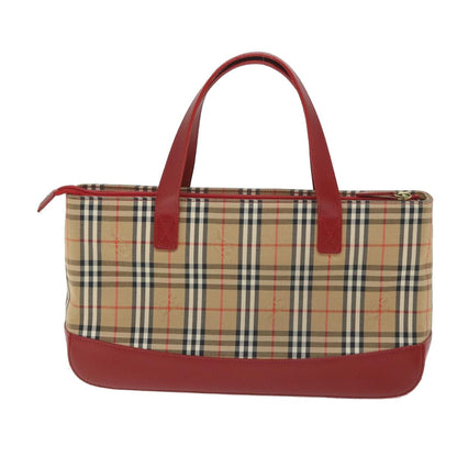 Burberry Nova Check Handbag Leather and Nylon, Beige, Nylon, Handbag