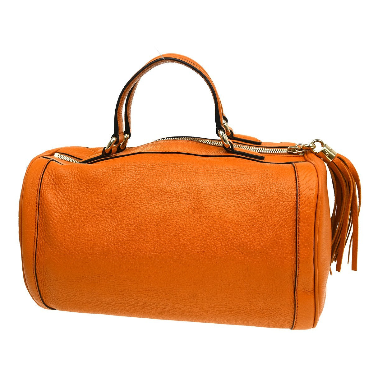 Gucci Soho Boston Bag Leather, Orange, Leather, Handbag