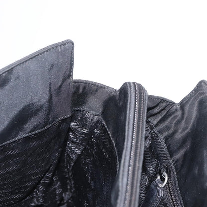 Prada Vintage Chain Shoulder Bag Tessuto, BLACK, NYLON, Shoulder bag