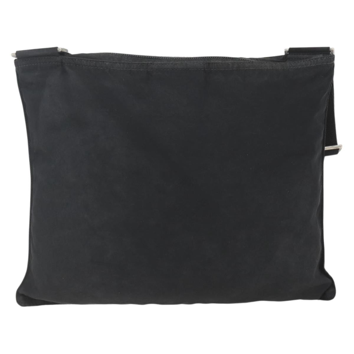 Prada Zip Top Messenger Bag Tessuto, BLACK, NYLON, Shoulder bag