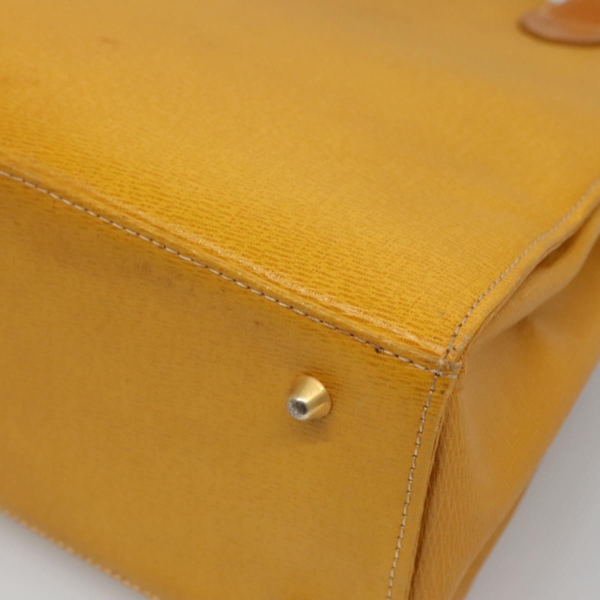 Burberry Vintage Handbag Leather, YELLOW, LEATHER, Handbag