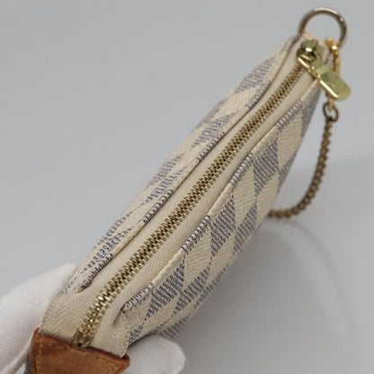 Louis Vuitton Pochette Accessoires Damier, WHITE, CANVAS, Clutche & pouche