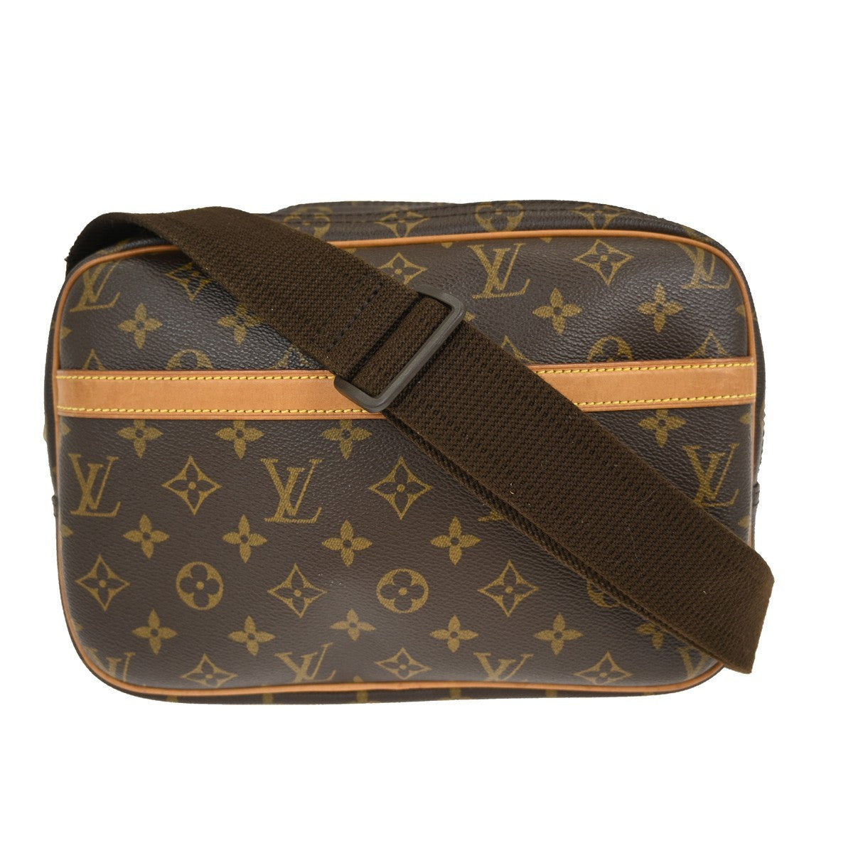 Louis Vuitton Reporter Bag Monogram Canvas, BROWN, CANVAS, Shoulder bag