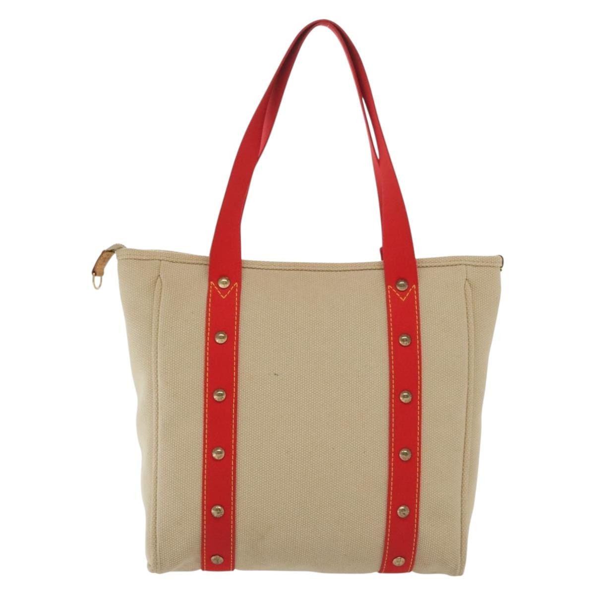 Louis Vuitton Antigua Tote Canvas, BEIGE, CANVAS, Tote bag
