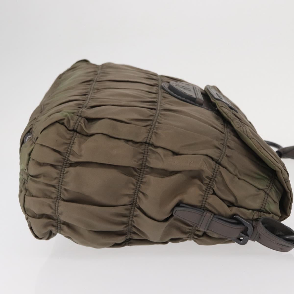 Prada Gaufre Convertible Hobo Tessuto, Gray, Nylon, Shoulder Bag