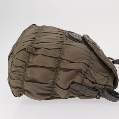 Prada Gaufre Convertible Hobo Tessuto, Gray, Nylon, Shoulder Bag