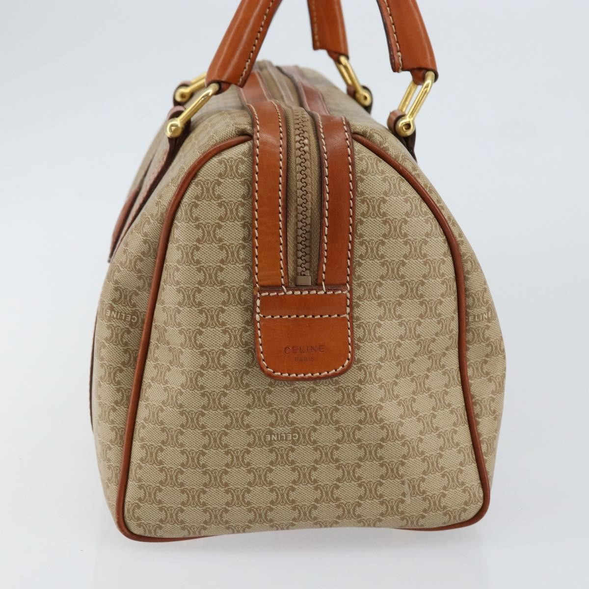 Celine Macadam Handbag Macadam with leather, BEIGE, PVC, Handbag