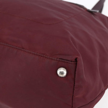 Prada Vintage Zip Tote Tessuto, BURGUNDY, NYLON, Tote bag