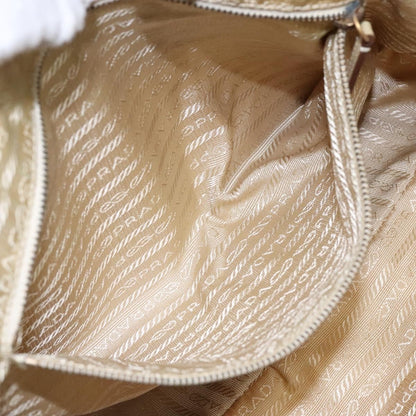 Prada Vintage Zip Handbag Tessuto, BEIGE, NYLON, Handbag