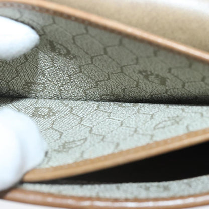 Christian Dior Vintage Honeycomb chain Canvas, BEIGE, CANVAS, Handbag