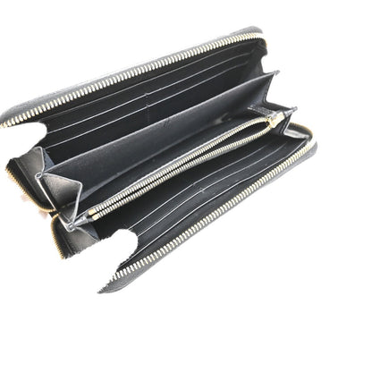 Fendi By The Way Zip Around Wallet Leather, BLACK, LEATHER, Wallets