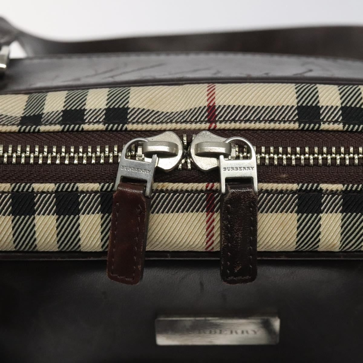 Burberry Nova Check Bowling Bag Canvas, BEIGE, NYLON, Bag