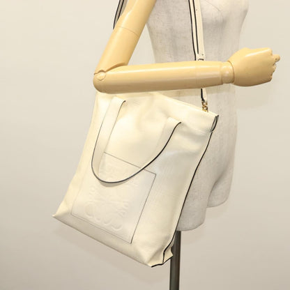 Loewe Shopper Tote Leather, ECRU, LEATHER, Tote bag