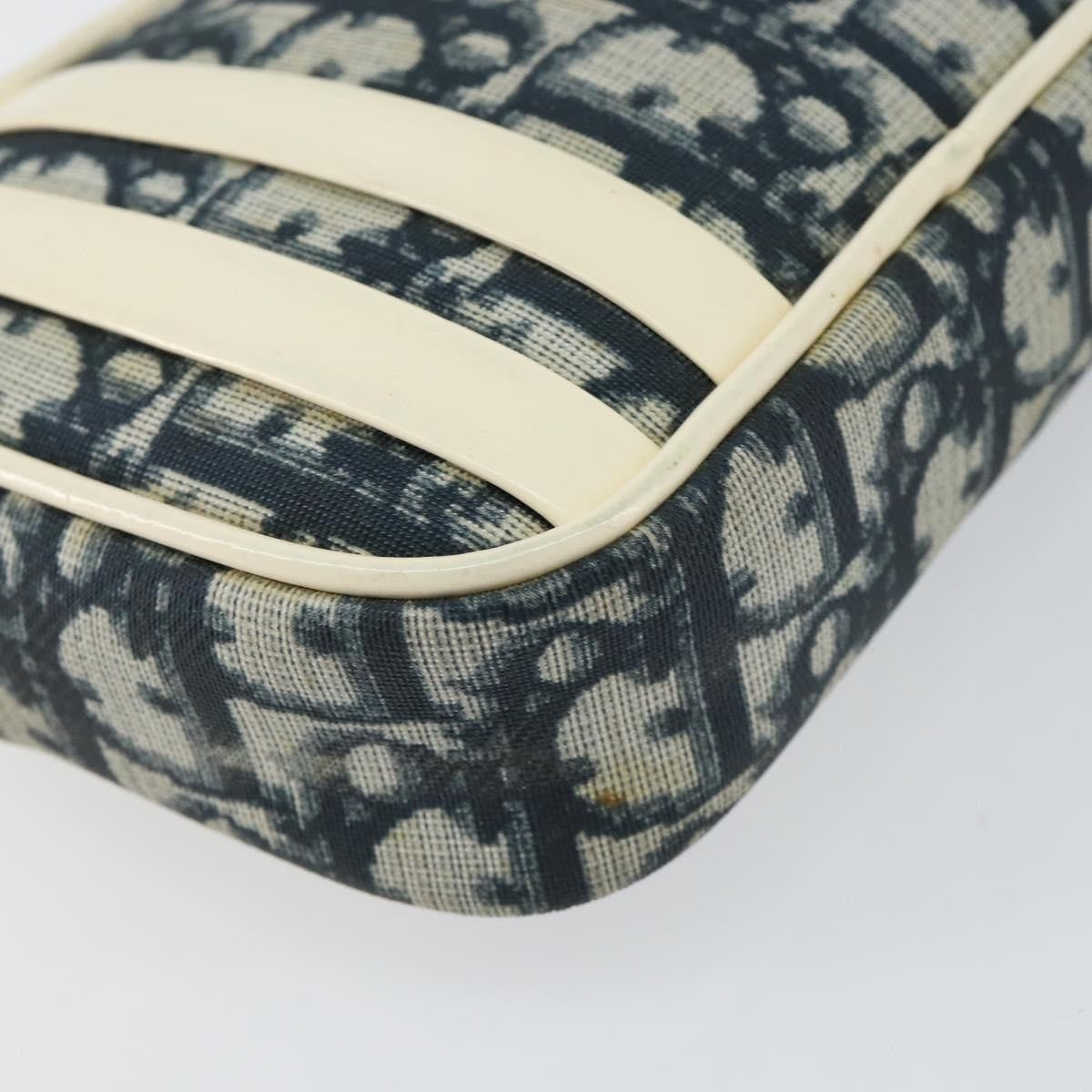 Christian Dior Vintage Trotter Pouch Diorissimo Canvas, NAVY, PVC, Clutche & pouche