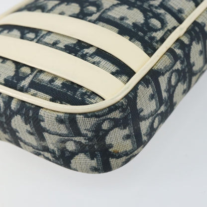 Christian Dior Vintage Trotter Pouch Diorissimo Canvas, NAVY, PVC, Clutche & pouche