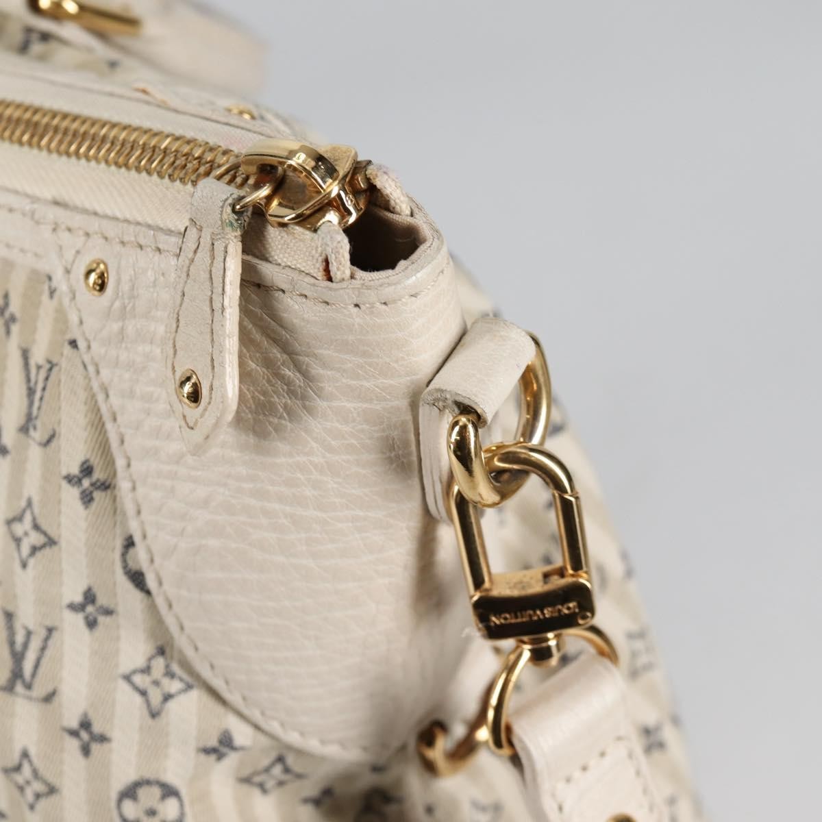 Louis Vuitton Marina Handbag Mini Lin Croisette, BEIGE, CANVAS, Handbag