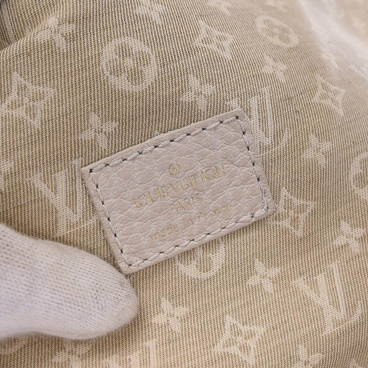 Louis Vuitton Saumur Handbag Mini Lin, WHITE, CANVAS, Shoulder bag