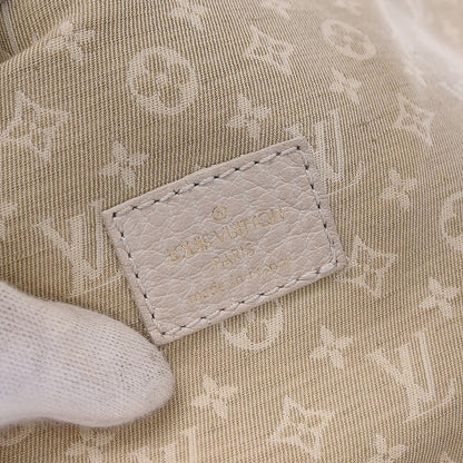 Louis Vuitton Saumur Handbag Mini Lin, WHITE, CANVAS, Shoulder bag
