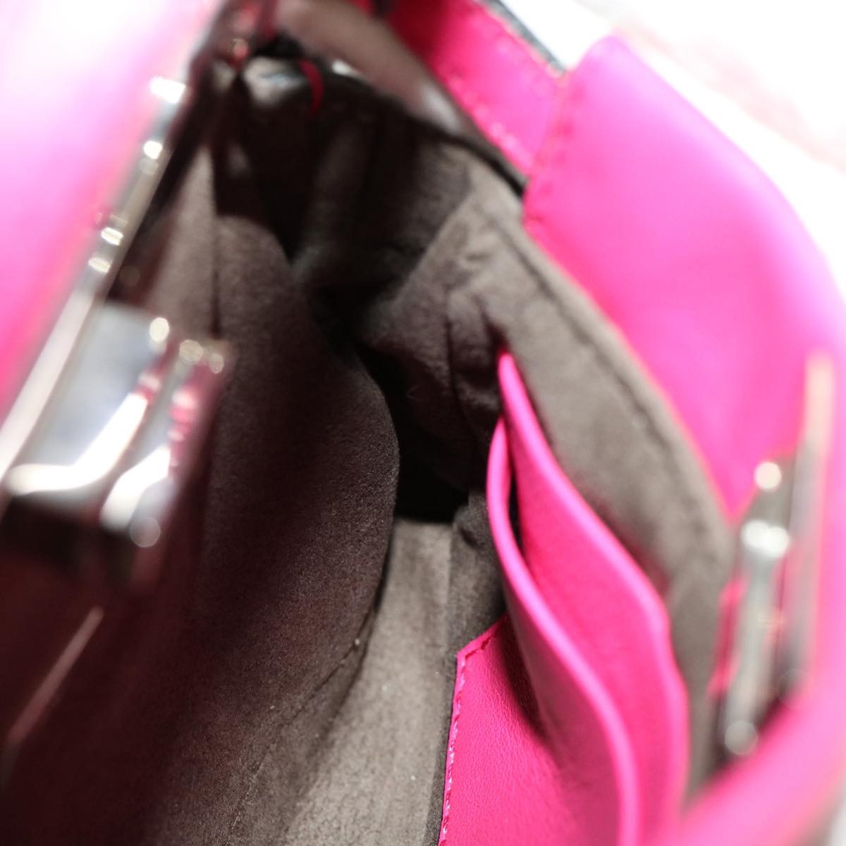 Fendi Peekaboo Bag Leather, PINK, LEATHER, Handbag