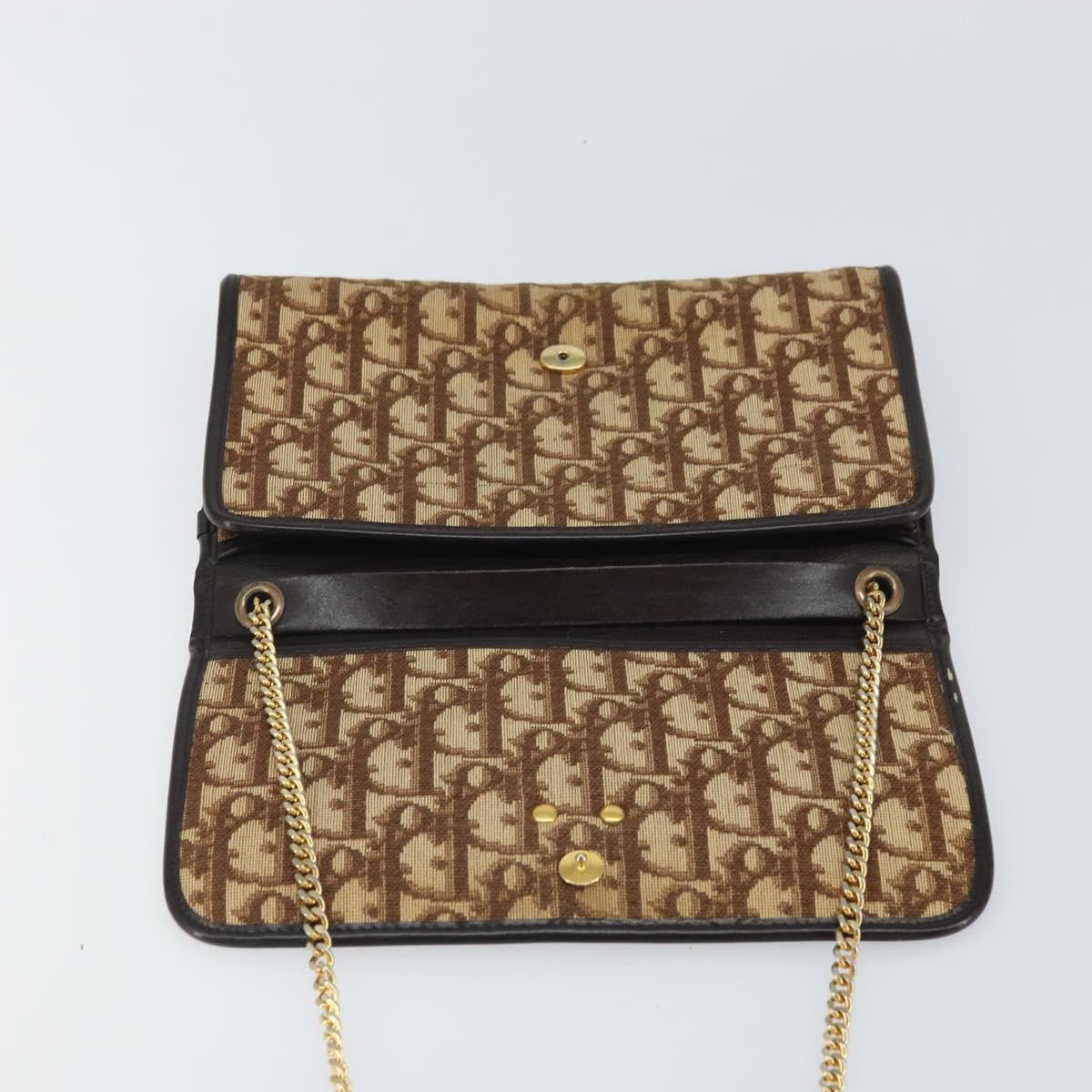 Christian Dior Vintage Trotteur Chain shoulder bag Canvas, BEIGE, CANVAS, Shoulder bag