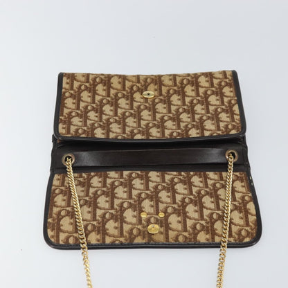 Christian Dior Vintage Trotteur Chain shoulder bag Canvas, BEIGE, CANVAS, Shoulder bag