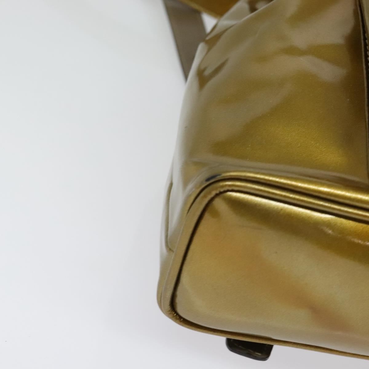 Gucci Vintage Bamboo Backpack Patent, GOLD, PATENT_LEATHER, Backpack