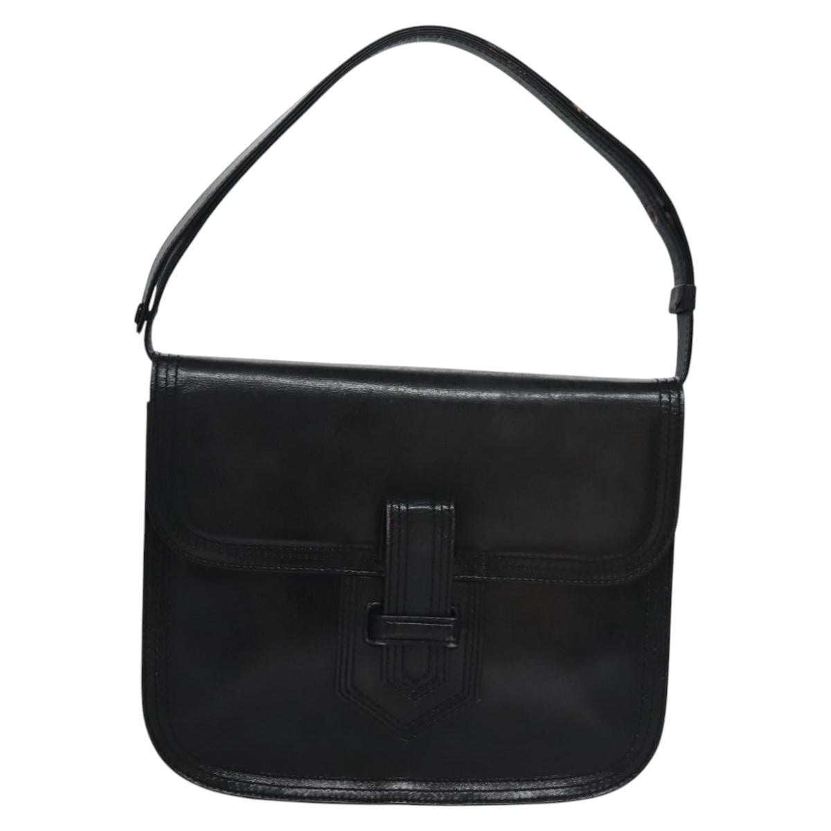 Saint Laurent Vintage Shoulder Bag Leather, BLACK, LEATHER, Shoulder bag