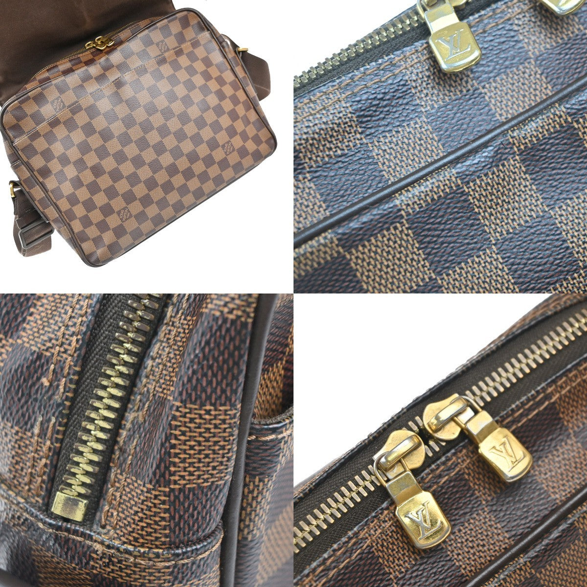 Louis Vuitton Shelton Messenger Bag Damier, BROWN, CANVAS, Shoulder bag