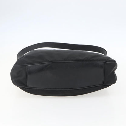 Gucci Vintage Bamboo Handle Open Hobo Nylon, Black, Nylon, Handbag