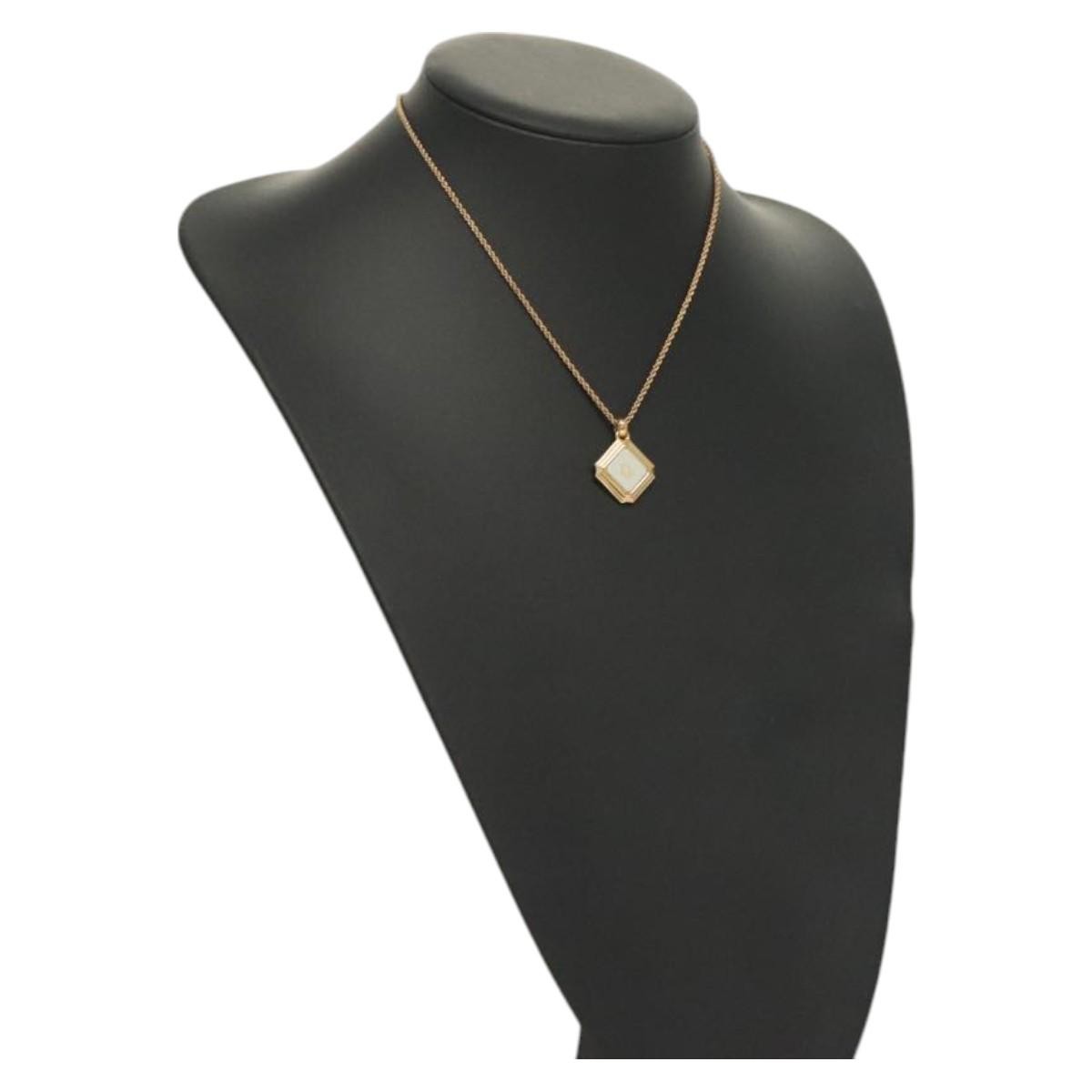 Christian Dior Vintage Dior Logo Necklace Metal, GOLD, METAL, Necklace