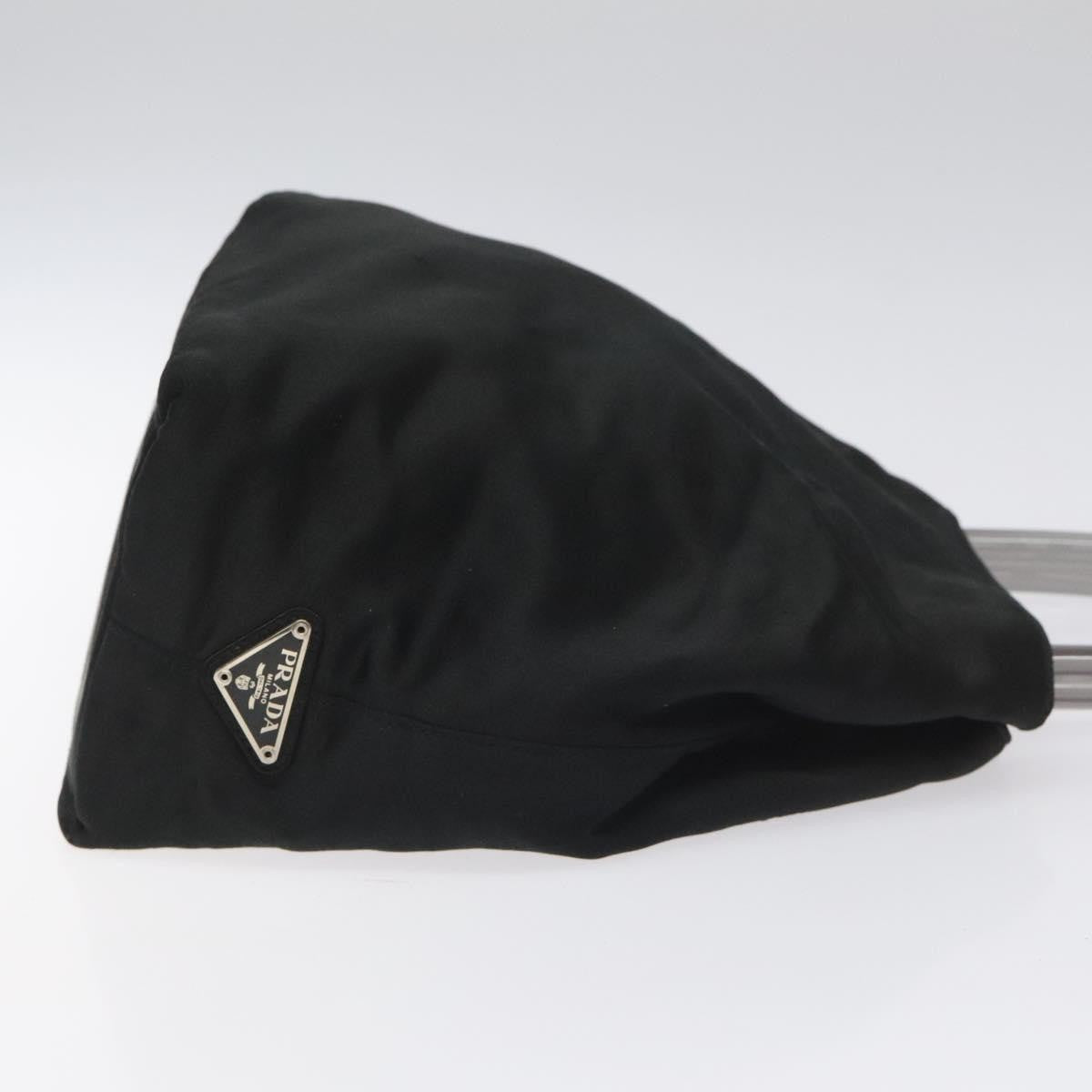 Prada Resin Handle Tote Satin, BLACK, SATIN, Tote bag
