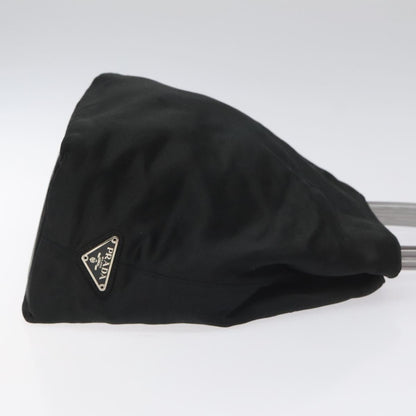 Prada Resin Handle Tote Satin, BLACK, SATIN, Tote bag