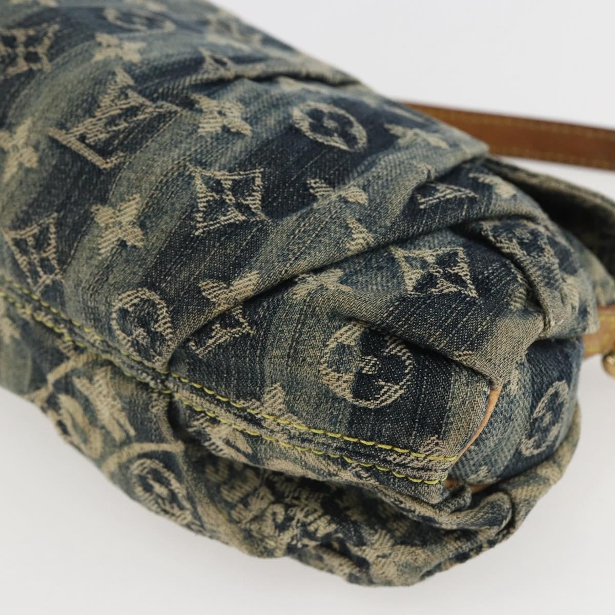 Louis Vuitton Pleaty Raye Handbag Striped Monogram Denim, BLUE, DENIM_JEANS, Shoulder bag